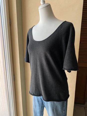 Top mailles gris Bensimon L