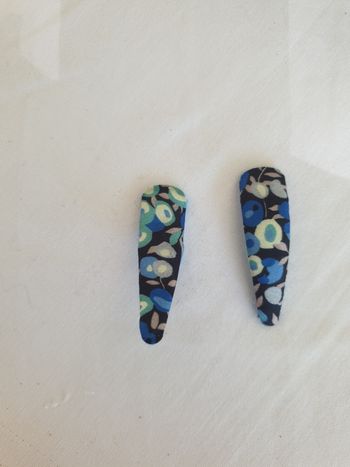 Barrette en tissu liberty