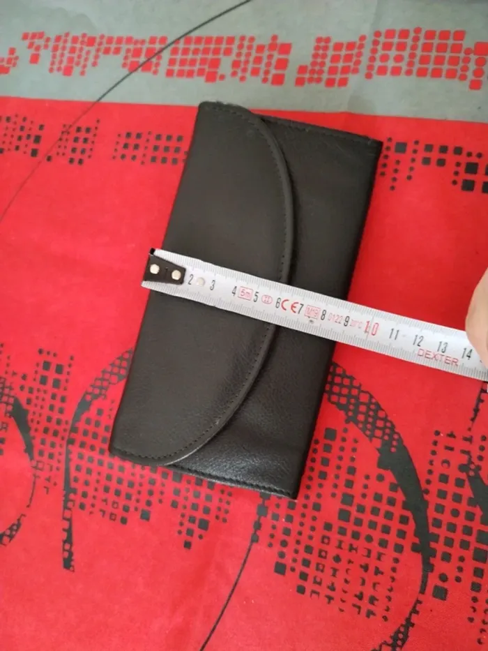 Porte feuille cuir noir - photo numéro 7