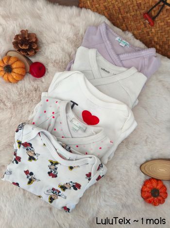 Lot de 5 body ML ~ 1 mois