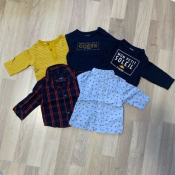 Lot de 5 hauts 1 mois