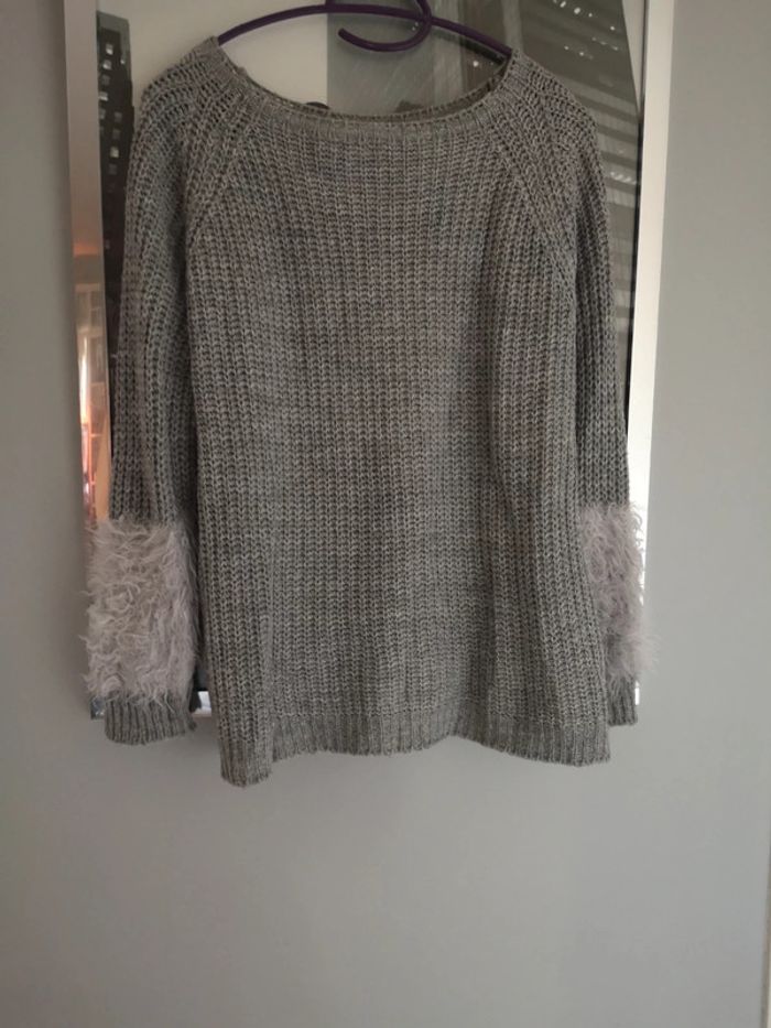 Pull gris - photo numéro 5