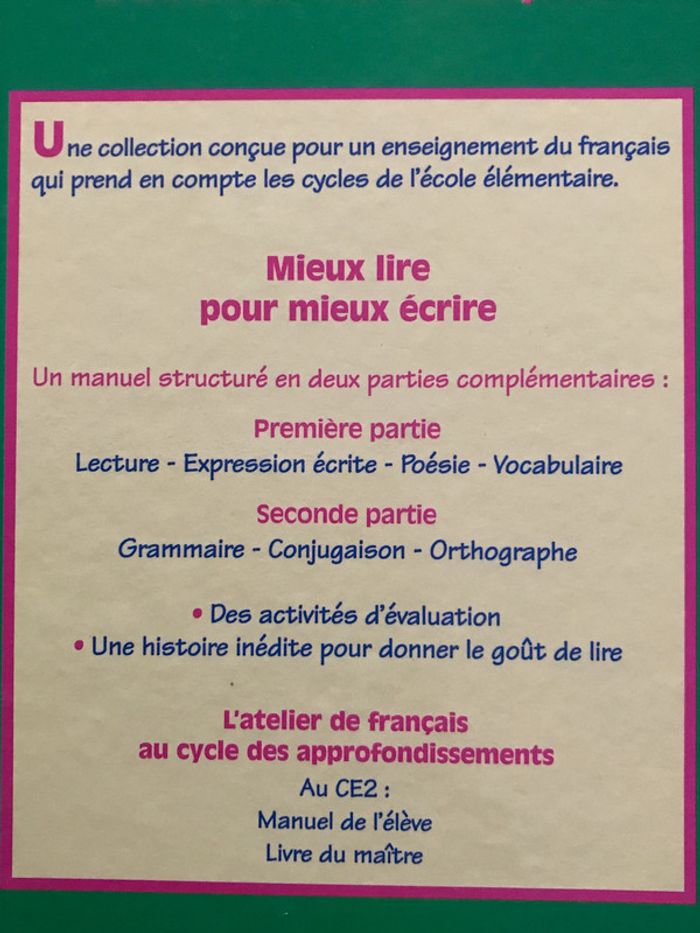Français CE2 - manuel de l’élève - photo numéro 2