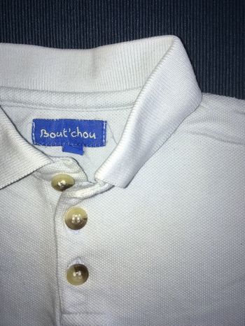 Polo bleu ciel Boutchou/Monoprix 12 mois