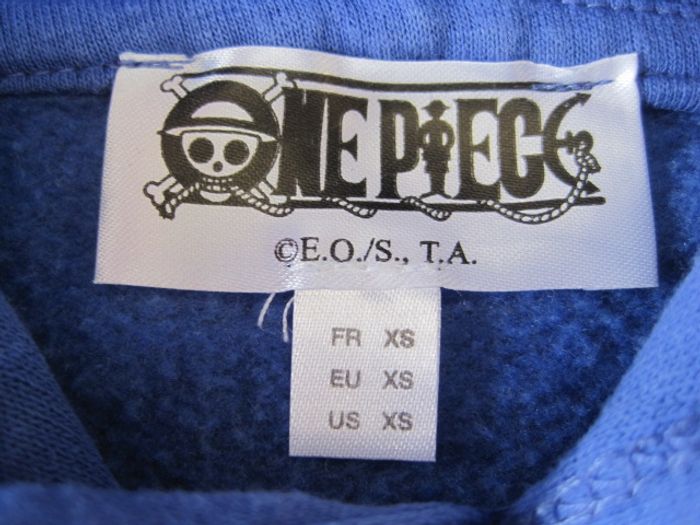 Sweat à capuche Jennyfer One Piece bleu taille XS - photo numéro 4