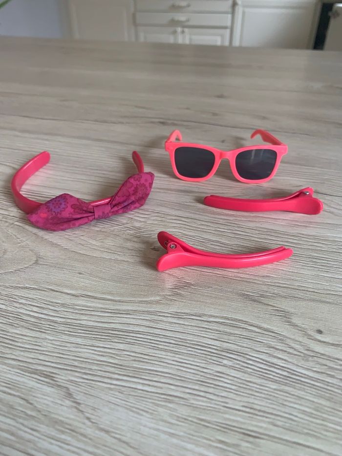 Corolle accessoires pour poupée lunettes, serre tête et barrettes - photo numéro 2
