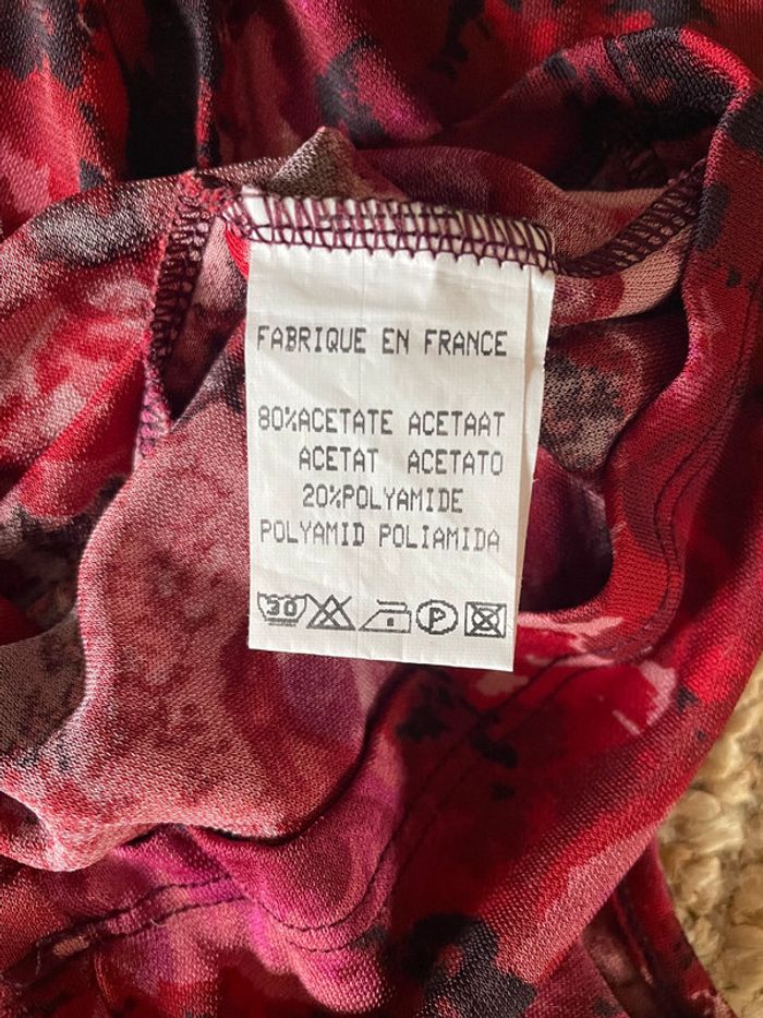 Haut imprimé roses sans manches col montant 1.2.3 - photo numéro 3