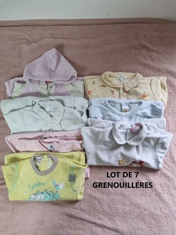 Lot de 7 grenouillères