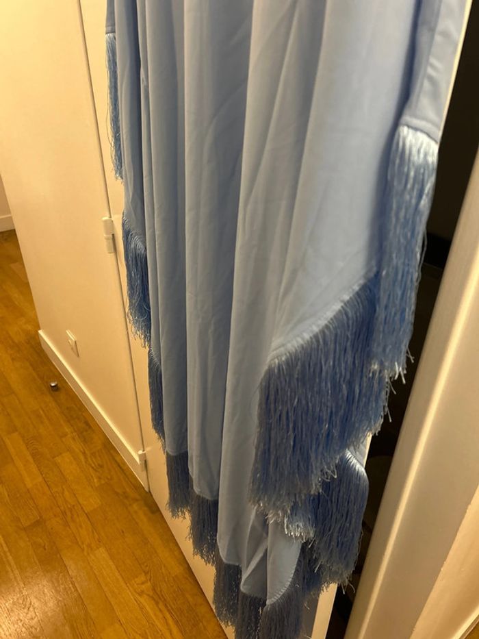 Robe, longue bleue à frange, taille XL - photo numéro 10