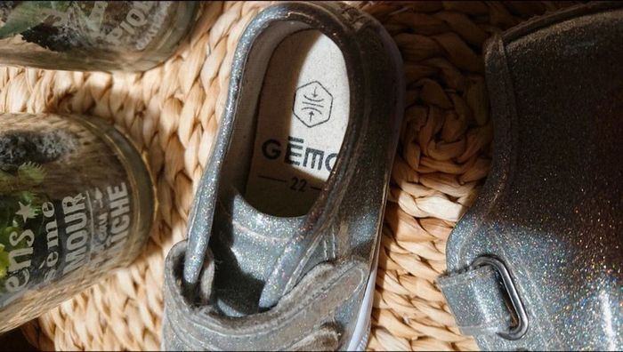 Chaussures à scratch argenté - photo numéro 4