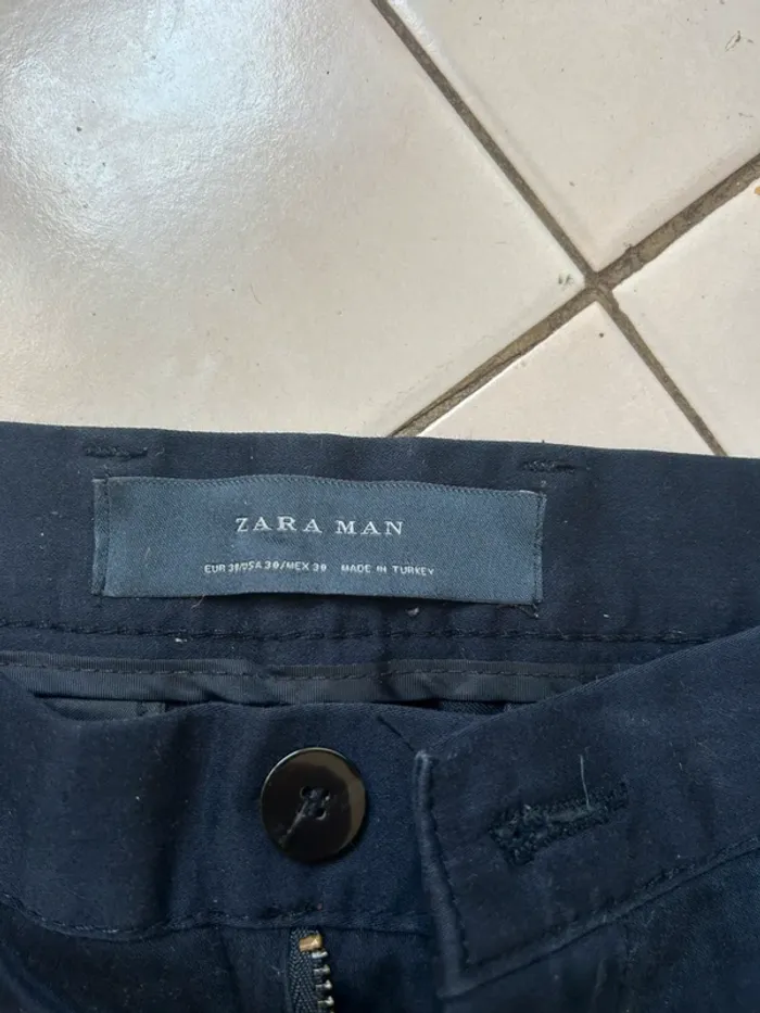Chino bleu marine - 38 - Zara - photo numéro 3