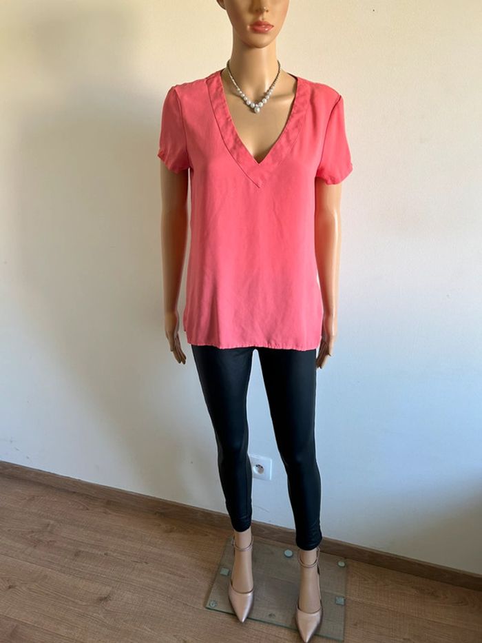 Blouse rose à manches courtes Vila taille S jamais portée - photo numéro 3