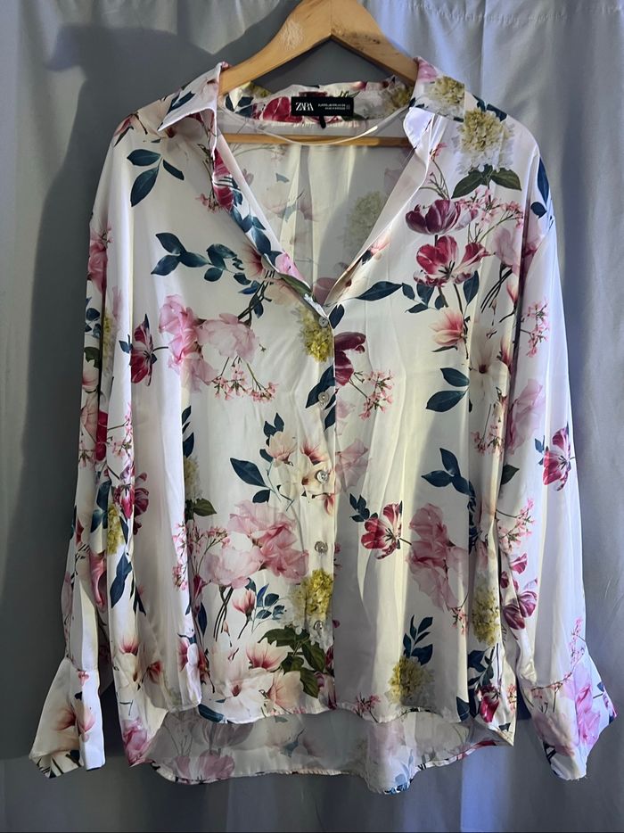 Chemise à fleur Zara - photo numéro 2