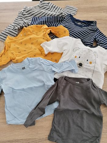lot x6 tee shirt manches longues 3 mois