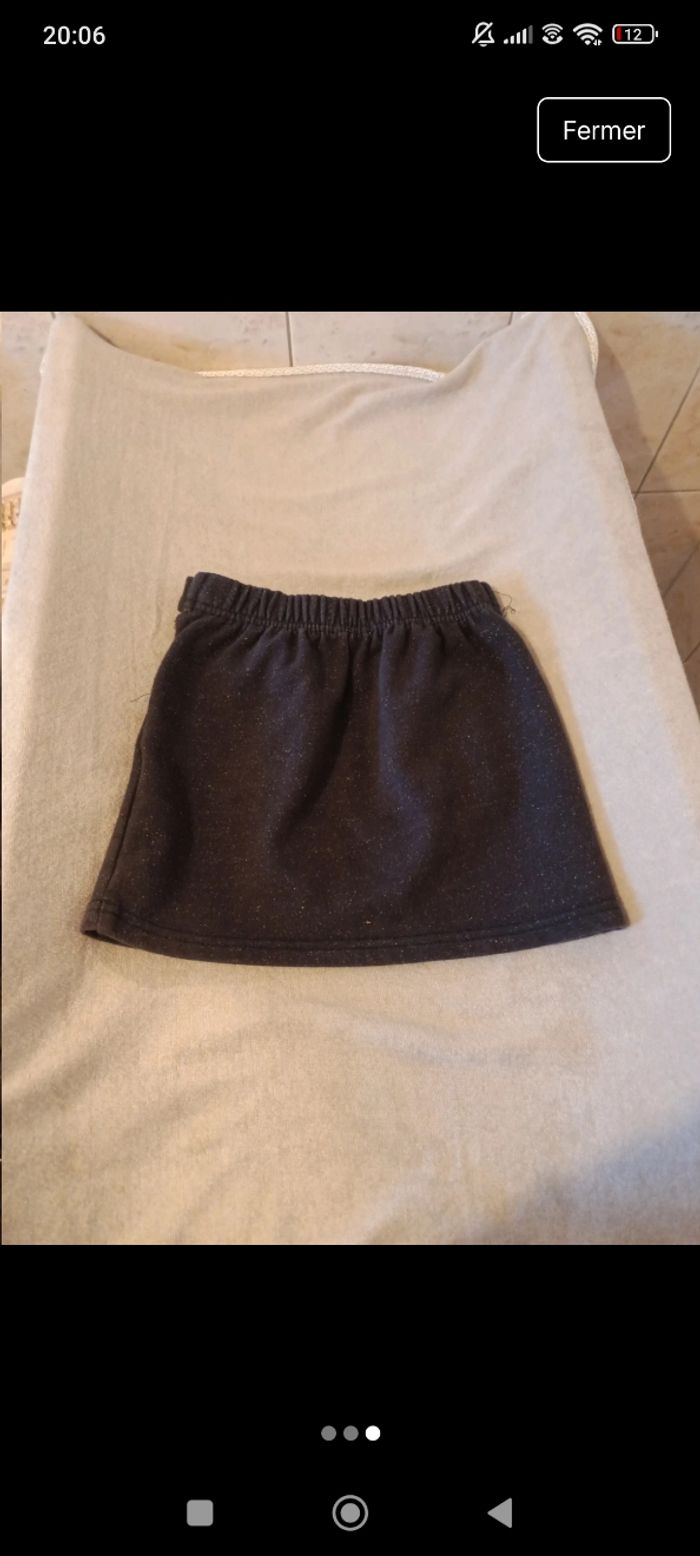 Jupe grise pailletée Gémo 24 mois - photo numéro 2