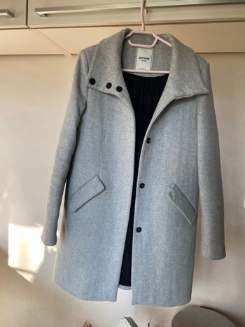 Manteau mi long gris