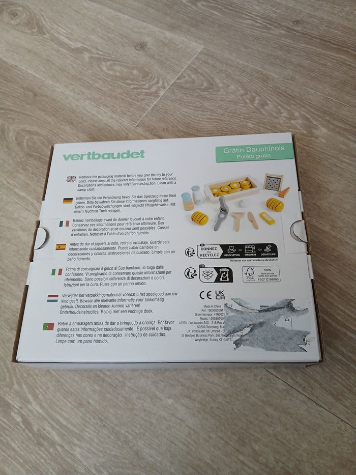 Jouet gratin dauphinois neuf en bois vertbaudet - photo numéro 4