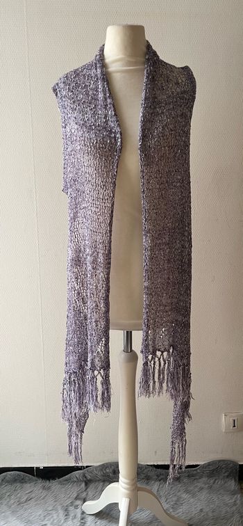 Long gilet parme taille S/M