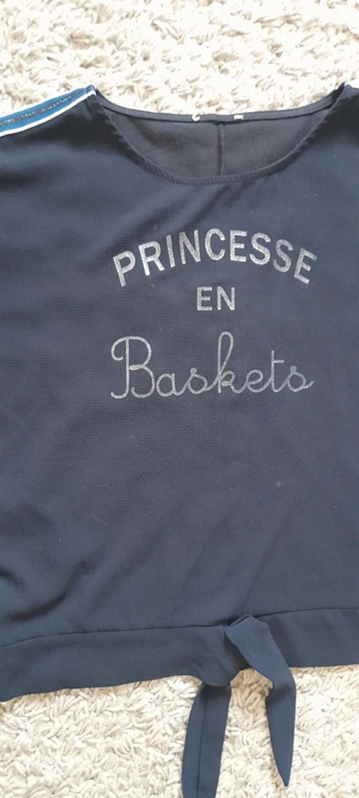T-shirt top à nouer imprimer - photo numéro 3