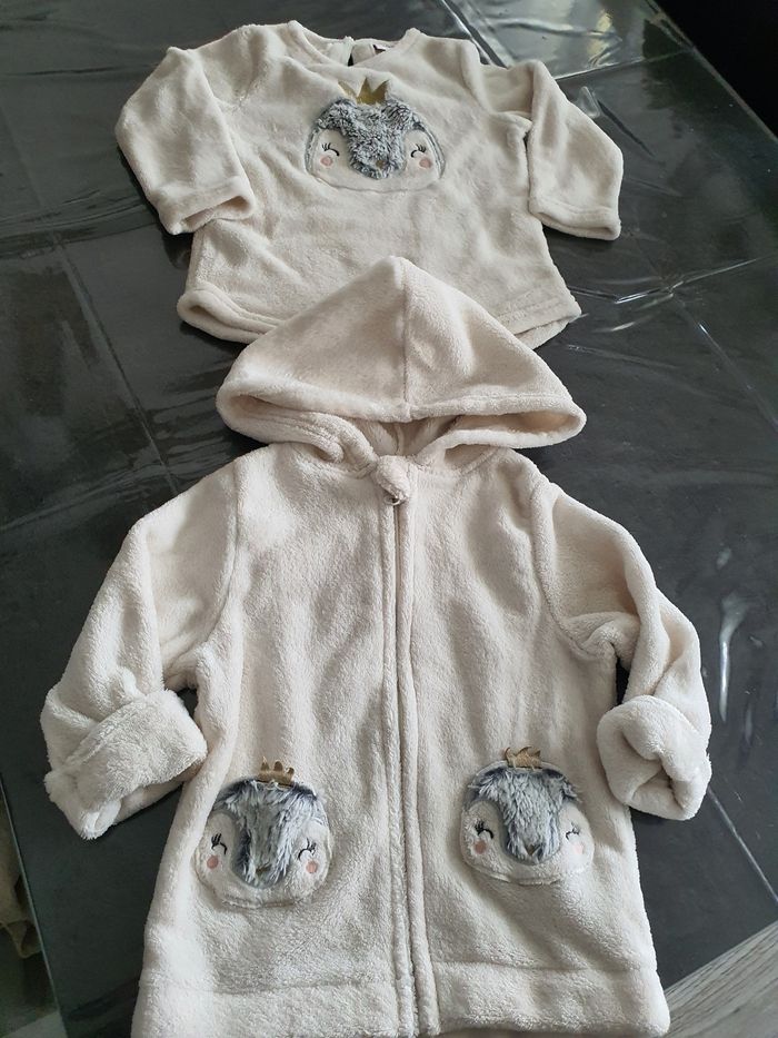 Ensemble veste zippée et pull