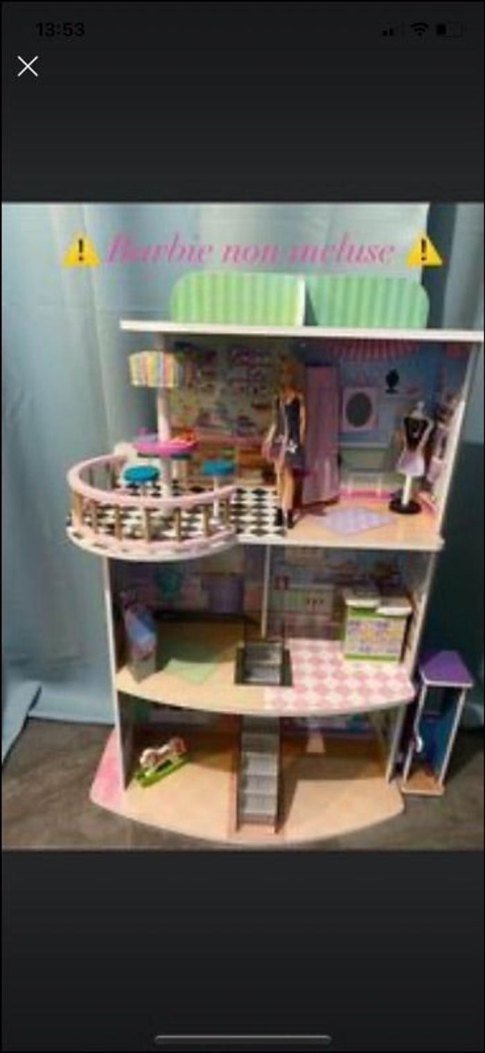 Maison poupée en bois Kidkraft thème centre commercial magasin ( convient barbie )