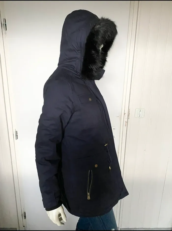 Parka Geographical Norway femme – Taille L/40 – bleu marine – Neuf avec étiquette - photo numéro 5