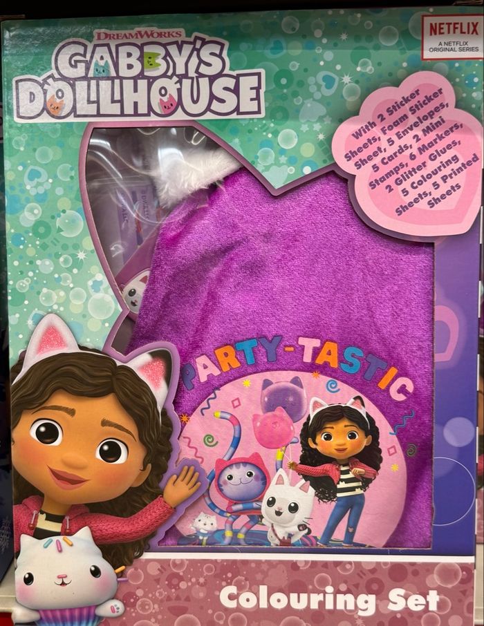 Chaussette à accrocher Noël gabby dollhouse + stickers