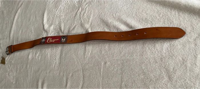 Ceinture Chevignon vintage en cuir marron taille 70 - photo numéro 11