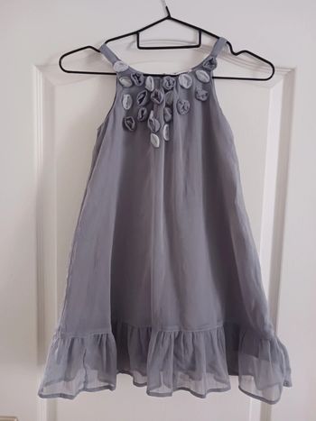Robe été fille 3 Pommes grises taille 7/8 ans