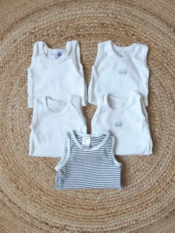 Lot de 5 bodies débardeurs 3 mois