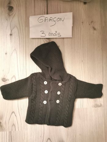 🚒 Gilet à capuche 3 mois 