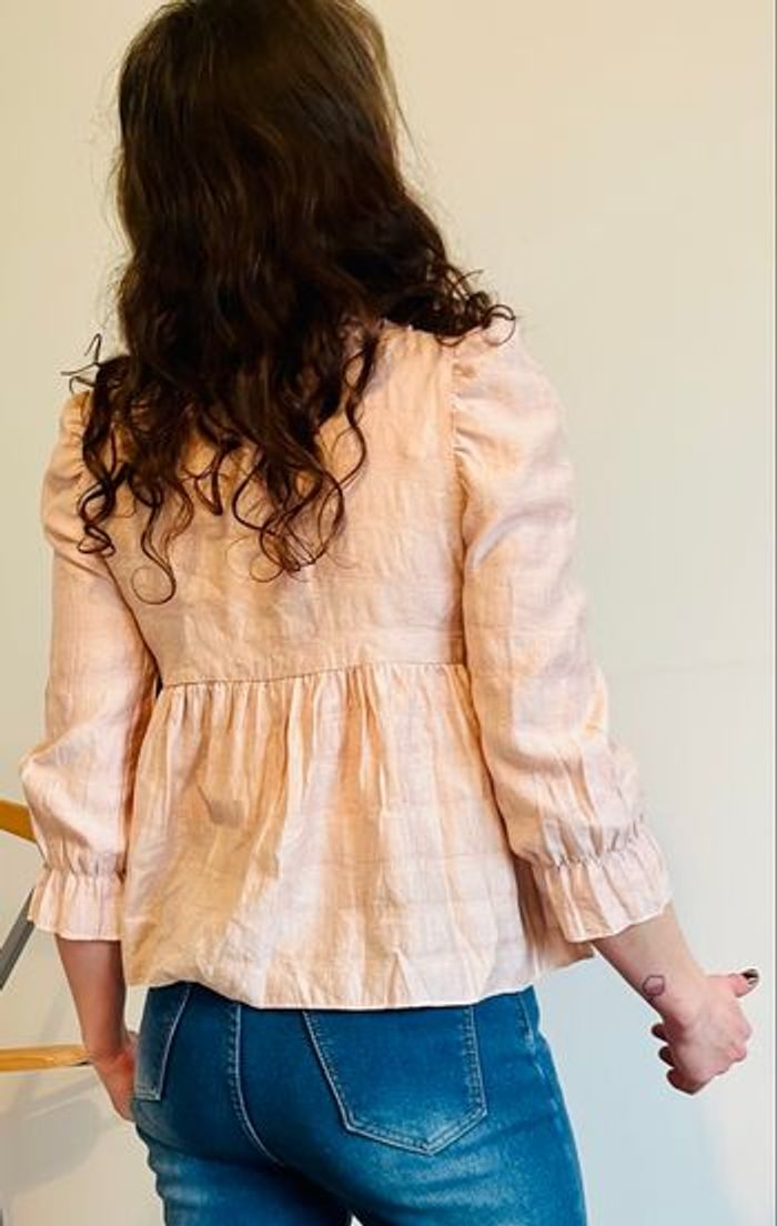 Haut rose poudré Zara (Trafaluc collection) - Taille XS - Très bon état - photo numéro 2