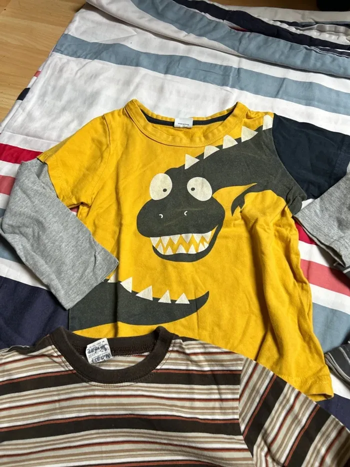 Lot de 4 t-shirts manches longues garçon - Taille 4 ans - photo numéro 5