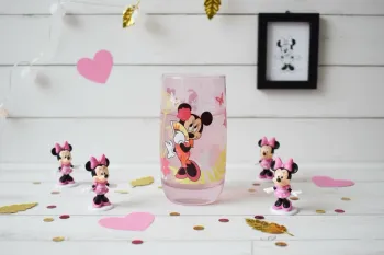 Verre Disney Minnie Mouse "Style Chine" - Édition Fleurie