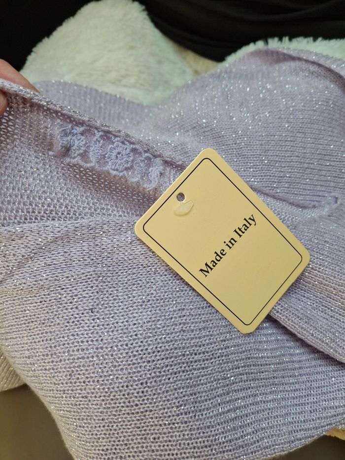 Pull fin lilas mauve pailleté neuf étiqueté - photo numéro 3