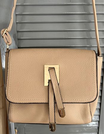 sac beige bandoulière fantaisie