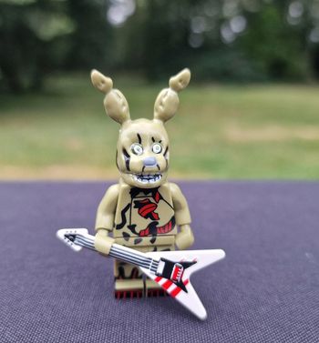 Minifigure jeu vidéo film horreur FNAF Five Nights At Freddy's  Bonny vert et noir