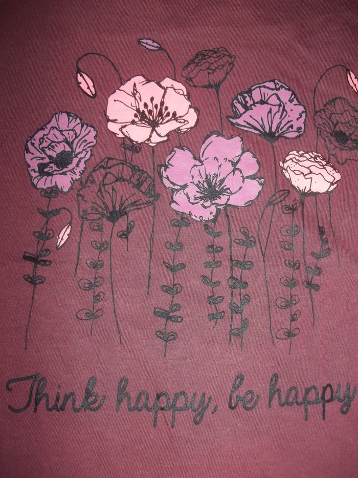 T-shirt ml prune fleurs Zeeman 134/140 (TS1) - photo numéro 2