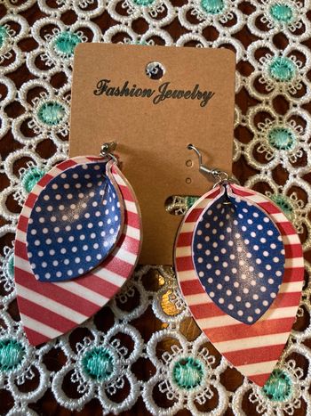 Boucles d’oreilles USA drapeau Américain