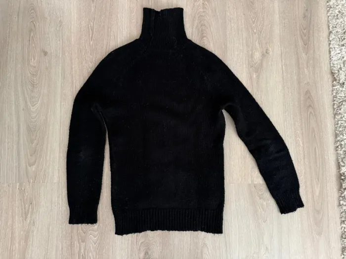 Pull col roulé noir bershka homme - photo numéro 2