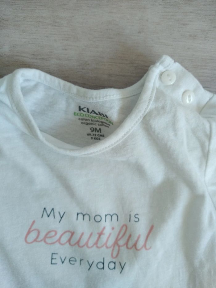 T-shirt ML Kiabi 9 mois - photo numéro 3