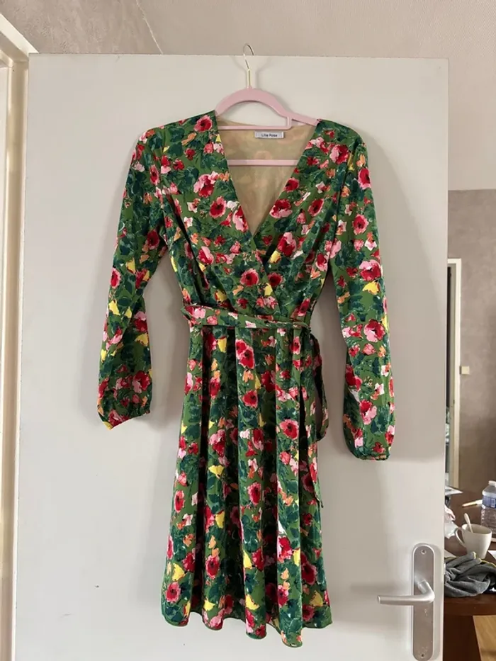 Robe d’été imprimé fleuri taille S/M lillie rose - photo numéro 2