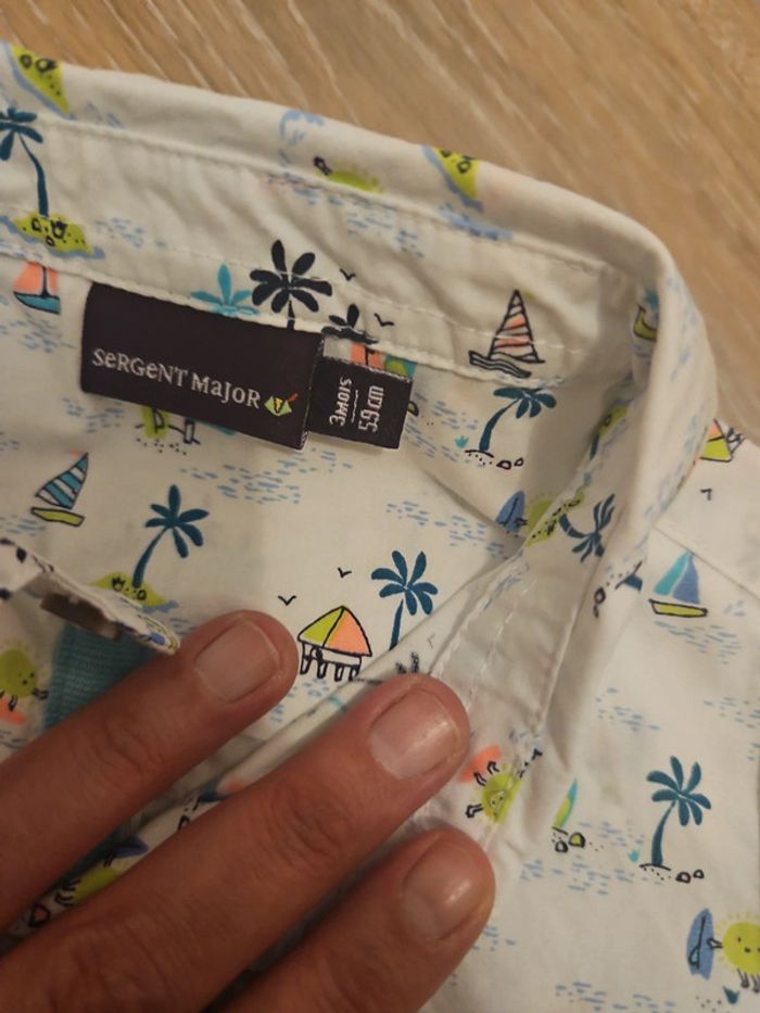 Ensemble 2 pièces chemise short bébé - photo numéro 4