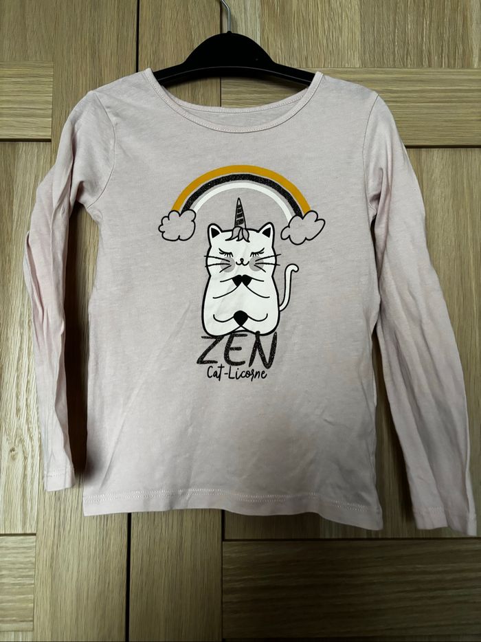 Tee shirt chat licorne GÉMO t.4ans