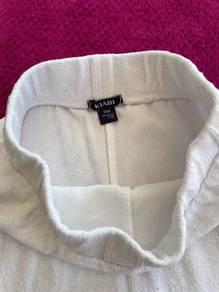 Pantalon jogging blanc bébé fille Kiabi 18 mois - photo numéro 3