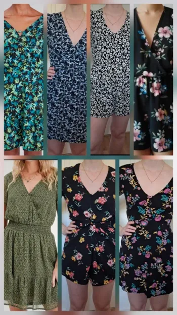 Lot 4 robes et 3 combi-short