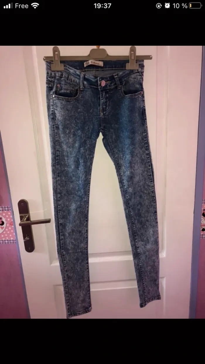 Jegging bleu taille 34 femme - photo numéro 2