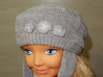 Béret d'hiver à nouer (Tour de tête 48cm)