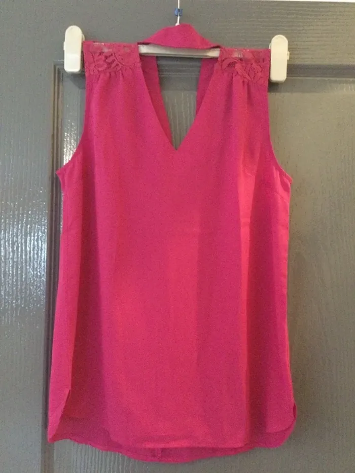 Chemisier chic fuschia T38 - photo numéro 3