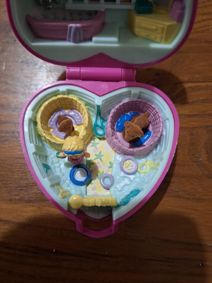 Polly pocket Precious puppies coeur rose 1993 Bluebird COMPLET - photo numéro 5